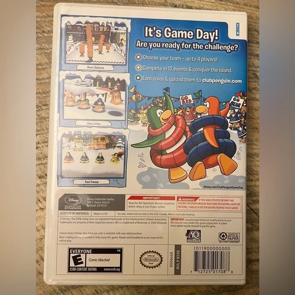 Disney Club Penguin‎ Game Day Wii Game